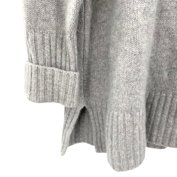 J. Crew Women’s Gray Cashmere Tunic Sweater Crewneck - Picture 2 of 8